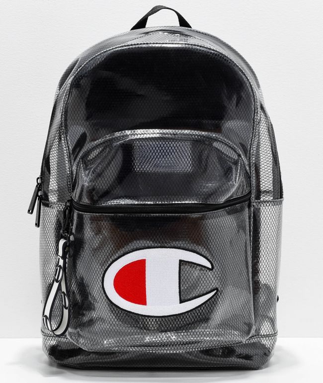 champion cow print backpack
